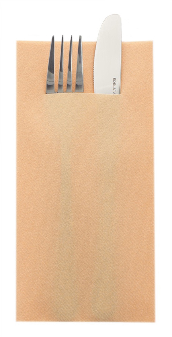 Mank Pocket-Napkins Linclass-Premium 40 x 40 cm, 1/8 Falzung aprikot - Webstar - Hygiene- und Verbrauchsartikel - Medizin- und Pflegeprodukte - Articles d’hygiène et consommables - Produits médicaux et de soins