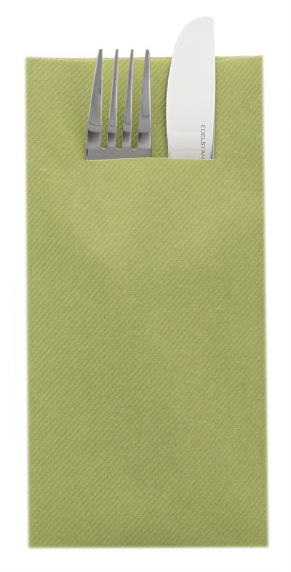 Mank Pocket-Napkins Linclass-Premium 40 x 40 cm, 1/8 Falzung oliv - Webstar - Hygiene- und Verbrauchsartikel - Medizin- und Pflegeprodukte - Articles d’hygiène et consommables - Produits médicaux et de soins