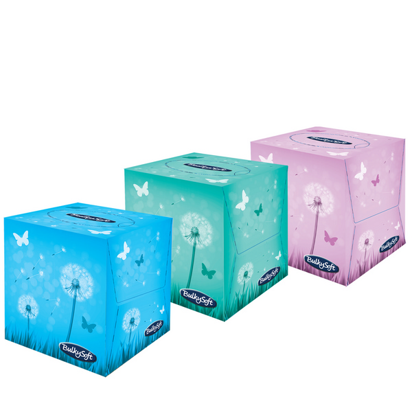 Bulkysoft Kosmetiktuch Würfelbox Zellstoff, 3-lagig, weiss, Box à 60 Tücher, 21 × 21 cm - Webstar - Hygiene- und Verbrauchsartikel - Medizin- und Pflegeprodukte - Kiosk- und Shopartikel - Fun Food Service - Schweiz - Articles d’hygiène et consommables - Produits médicaux et de soins - Produits de kiosque et de magasin - Fun Food Service - Suisse