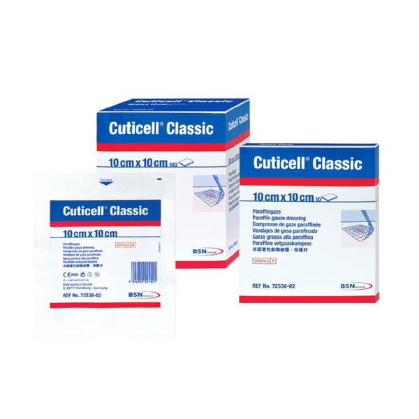 CUTICELL Classic Paraffingaze 10 x 10 cm, 10 Stück