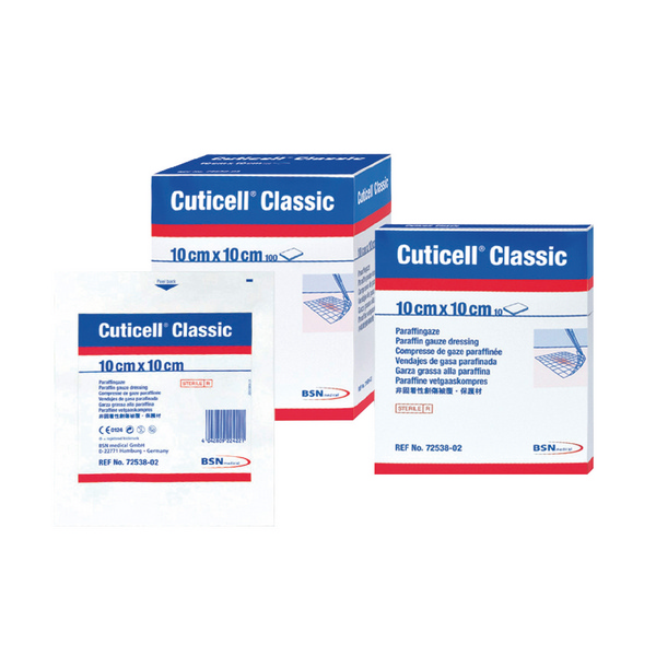 CUTICELL Classic Paraffingaze verklebungsarme Salbenkompresse mit Paraffin, 5 x 5 cm, 5 Stück, 1 Pack - Webstar - Hygiene- und Verbrauchsartikel - Medizin- und Pflegeprodukte - Kiosk- und Shopartikel - Fun Food Service - Schweiz - Articles d’hygiène et consommables - Produits médicaux et de soins - Produits de kiosque et de magasin - Fun Food Service - Suisse