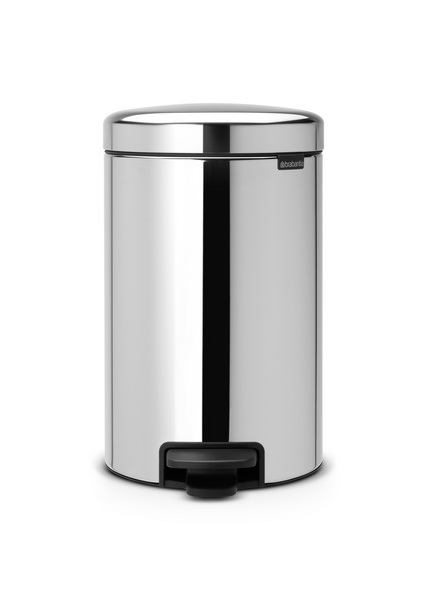 NewIcon Treteimer 12 Liter, 411 × 338 × Ø 251 mm, Kunststoff-Inneneimer, brilliant steel - Webstar - Hygiene- und Verbrauchsartikel - Medizin- und Pflegeprodukte - Kiosk- und Shopartikel - Fun Food Service - Schweiz - Articles d’hygiène et consommables - Produits médicaux et de soins - Produits de kiosque et de magasin - Fun Food Service - Suisse