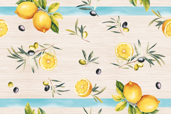 Mank Tischläufer Linclass-Premium 40 cm x 24 m Olives & Lemons - Webstar - Hygiene- und Verbrauchsartikel - Medizin- und Pflegeprodukte - Articles d’hygiène et consommables - Produits médicaux et de soins