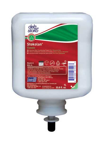 DEB STOKO, Stokolan classic reichhaltige Hautpflegecreme, für trockene und strapazierte Haut,, 1-Liter-Kartusche - Webstar - Hygiene- und Verbrauchsartikel - Medizin- und Pflegeprodukte - Kiosk- und Shopartikel - Fun Food Service - Schweiz - Articles d’hygiène et consommables - Produits médicaux et de soins - Produits de kiosque et de magasin - Fun Food Service - Suisse