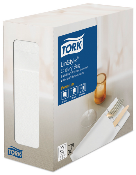 Tork Linstyle Premium Bestecktaschen Airlaid, 39 × 39 cm, weiss - Webstar - Hygiene- und Verbrauchsartikel - Medizin- und Pflegeprodukte - Kiosk- und Shopartikel - Fun Food Service - Schweiz - Articles d’hygiène et consommables - Produits médicaux et de soins - Produits de kiosque et de magasin - Fun Food Service - Suisse