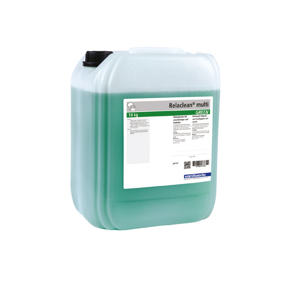 Relaclean multi Green Allzweckreiniger unparfümiert, hellgrün, flüssig, pH: 9,4, biologisch abbaubar, 20 kg, Konzentrat - Webstar - Hygiene- und Verbrauchsartikel - Medizin- und Pflegeprodukte - Kiosk- und Shopartikel - Fun Food Service - Schweiz - Articles d’hygiène et consommables - Produits médicaux et de soins - Produits de kiosque et de magasin - Fun Food Service - Suisse