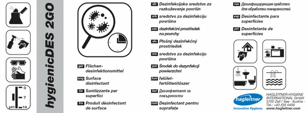 LABEL hygienicDES 2GO Klebeetikett
