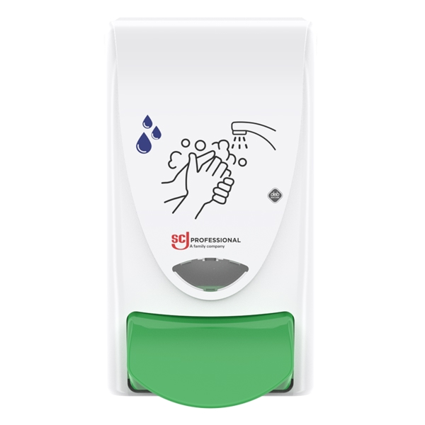Spender D 1 Liter, Hautreinigung leicht weiss / grün, 233 x 130 x 115 mm, 1-Liter-Kartusche - Webstar - Hygiene- und Verbrauchsartikel - Medizin- und Pflegeprodukte - Kiosk- und Shopartikel - Fun Food Service - Schweiz - Articles d’hygiène et consommables - Produits médicaux et de soins - Produits de kiosque et de magasin - Fun Food Service - Suisse