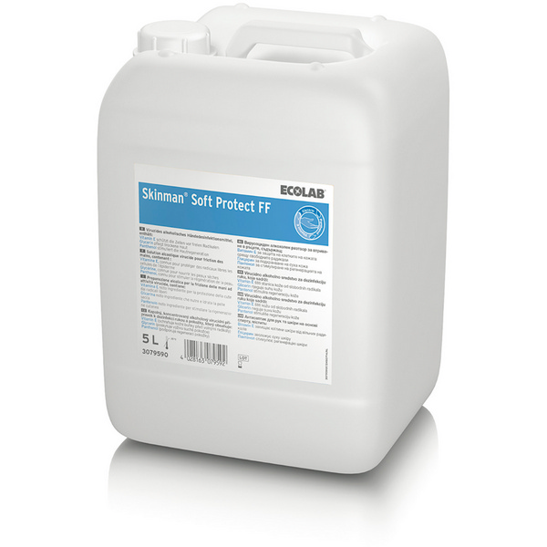Skinman Soft Protect FF Händedesinfektionsmittel parfümfrei, farblos, flüssig, pH: 6 - 7,5, alkoholhaltig, 5 Liter, gebrauchsfertig - Webstar - Hygiene- und Verbrauchsartikel - Medizin- und Pflegeprodukte - Kiosk- und Shopartikel - Fun Food Service - Schweiz - Articles d’hygiène et consommables - Produits médicaux et de soins - Produits de kiosque et de magasin - Fun Food Service - Suisse