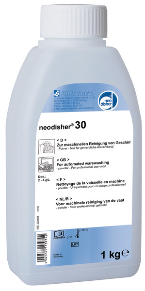 neodisher 30 maschinelles Geschirrwaschmittel hellgelb, pulverförmig, pH: 11, 12 × 1 kg - Webstar - Hygiene- und Verbrauchsartikel - Medizin- und Pflegeprodukte - Kiosk- und Shopartikel - Fun Food Service - Schweiz - Articles d’hygiène et consommables - Produits médicaux et de soins - Produits de kiosque et de magasin - Fun Food Service - Suisse