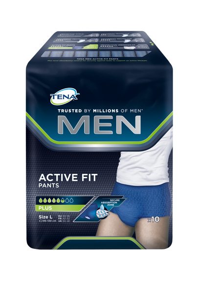 TENA Men Active Fit Pants Large Hüfte 95 - 130 cm, dunkelblau, 10 Stück - Webstar - Hygiene- und Verbrauchsartikel - Medizin- und Pflegeprodukte - Kiosk- und Shopartikel - Fun Food Service - Schweiz - Articles d’hygiène et consommables - Produits médicaux et de soins - Produits de kiosque et de magasin - Fun Food Service - Suisse
