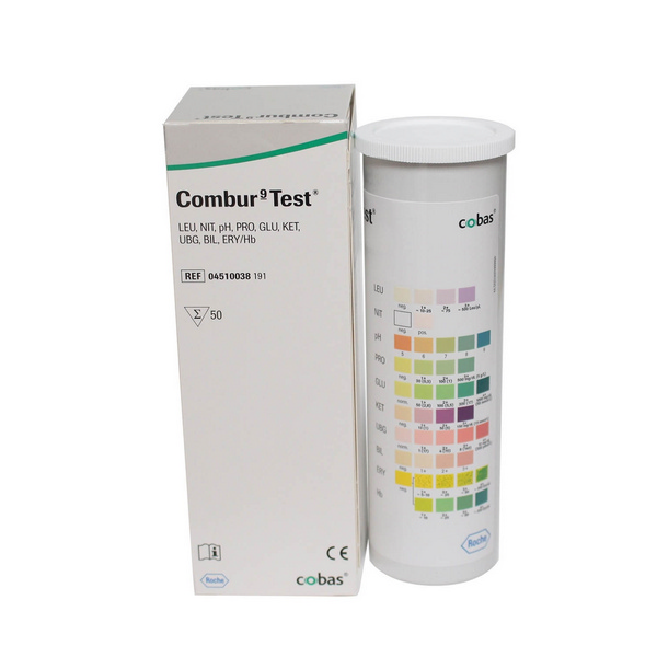 Combur-Test 9 Urinteststreifen die visuelle Urinanalyse - Webstar - Hygiene- und Verbrauchsartikel - Medizin- und Pflegeprodukte - Kiosk- und Shopartikel - Fun Food Service - Schweiz - Articles d’hygiène et consommables - Produits médicaux et de soins - Produits de kiosque et de magasin - Fun Food Service - Suisse