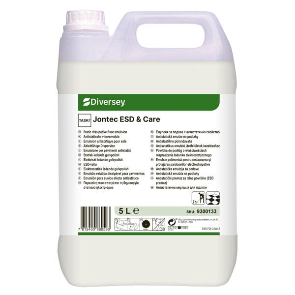 TASKI Jontec ESD Bodendispersion weiss, flüssig, pH: 9, 5 Liter, gebrauchsfertig - Webstar - Hygiene- und Verbrauchsartikel - Medizin- und Pflegeprodukte - Kiosk- und Shopartikel - Fun Food Service - Schweiz - Articles d’hygiène et consommables - Produits médicaux et de soins - Produits de kiosque et de magasin - Fun Food Service - Suisse