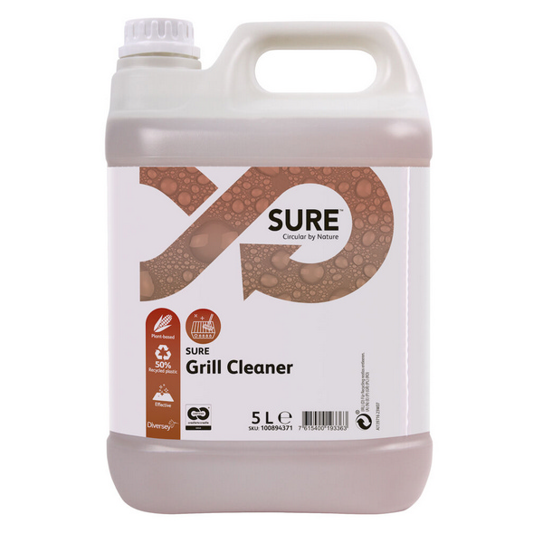SURE Grill Cleaner Grill- und Ofenreiniger gelb, flüssig, pH: 12, biologisch abbaubar, pflanzenbasiert, 5 Liter - Webstar - Hygiene- und Verbrauchsartikel - Medizin- und Pflegeprodukte - Kiosk- und Shopartikel - Fun Food Service - Schweiz - Articles d’hygiène et consommables - Produits médicaux et de soins - Produits de kiosque et de magasin - Fun Food Service - Suisse