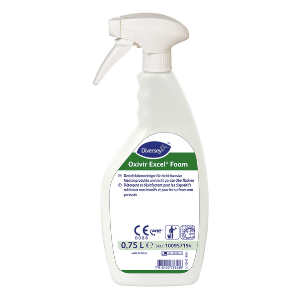 Oxivir Excel Foam Desinfektionsreiniger gelb, flüssig, pH: 2, Wasserstoff-Peroxid-Formulierung, 750 ml, gebrauchsfertig, mit Sprühkopf - Webstar - Hygiene- und Verbrauchsartikel - Medizin- und Pflegeprodukte - Kiosk- und Shopartikel - Fun Food Service - Schweiz - Articles d’hygiène et consommables - Produits médicaux et de soins - Produits de kiosque et de magasin - Fun Food Service - Suisse