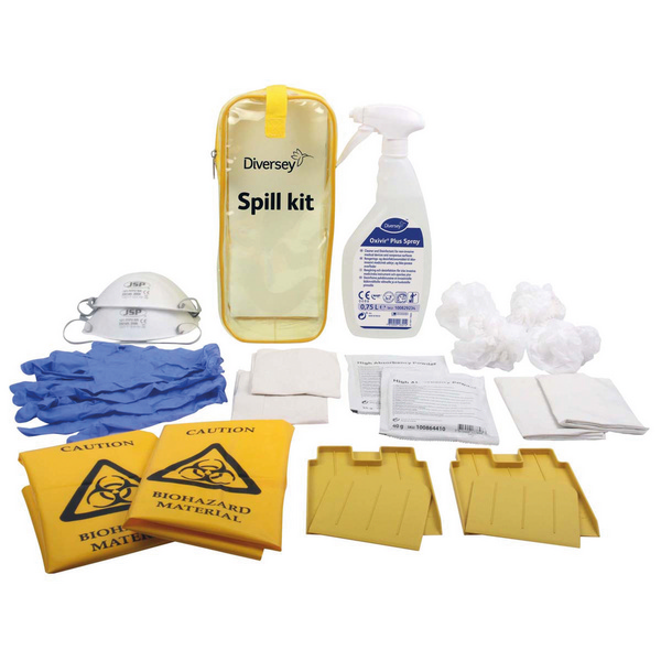 DIVERSEY DI Oxivir Plus Spray Spill Kit Notfall-Set - Webstar - Hygiene- und Verbrauchsartikel - Medizin- und Pflegeprodukte - Kiosk- und Shopartikel - Fun Food Service - Schweiz - Articles d’hygiène et consommables - Produits médicaux et de soins - Produits de kiosque et de magasin - Fun Food Service - Suisse