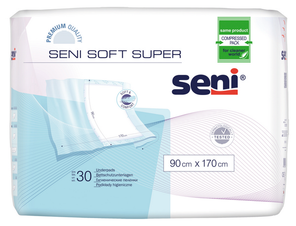 Seni Soft Super Krankenunterlagen 90 × 170 cm - Webstar - Hygiene- und Verbrauchsartikel - Medizin- und Pflegeprodukte - Kiosk- und Shopartikel - Fun Food Service - Schweiz - Articles d’hygiène et consommables - Produits médicaux et de soins - Produits de kiosque et de magasin - Fun Food Service - Suisse