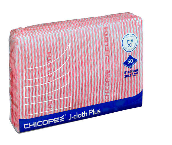 Chicopee Reinigungstücher J-Cloth Plus Viskose, 51 × 36 cm, rot - Webstar - Hygiene- und Verbrauchsartikel - Medizin- und Pflegeprodukte - Kiosk- und Shopartikel - Fun Food Service - Schweiz - Articles d’hygiène et consommables - Produits médicaux et de soins - Produits de kiosque et de magasin - Fun Food Service - Suisse