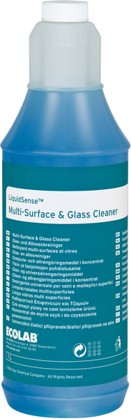 LiquidSense Glas- und Oberflächenreiniger dunkelblau, flüssig, pH: 5,2 - 6,2, 1 Liter - Webstar - Hygiene- und Verbrauchsartikel - Medizin- und Pflegeprodukte - Kiosk- und Shopartikel - Fun Food Service - Schweiz - Articles d’hygiène et consommables - Produits médicaux et de soins - Produits de kiosque et de magasin - Fun Food Service - Suisse