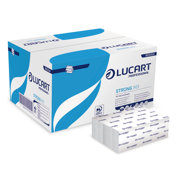 Lucart Strong Elite Handtuch M-Falzung, Zellstoff, 3-lagig, weiss, 22,5 × 32 cm, Tiefe gefaltet 8 cm, 125 Blatt - Webstar - Hygiene- und Verbrauchsartikel - Medizin- und Pflegeprodukte - Kiosk- und Shopartikel - Fun Food Service - Schweiz - Articles d’hygiène et consommables - Produits médicaux et de soins - Produits de kiosque et de magasin - Fun Food Service - Suisse