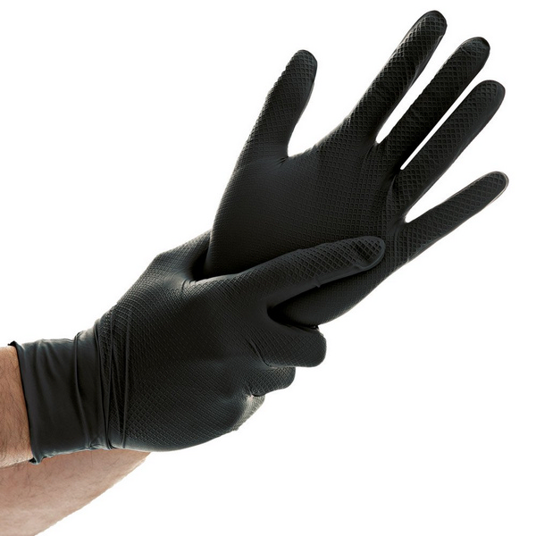 HYGOSTAR POWER GRIP Einweghandschuhe Nitril, schwarz, puderfrei, unsteril, Gr. L - Webstar - Hygiene- und Verbrauchsartikel - Medizin- und Pflegeprodukte - Kiosk- und Shopartikel - Fun Food Service - Schweiz - Articles d’hygiène et consommables - Produits médicaux et de soins - Produits de kiosque et de magasin - Fun Food Service - Suisse