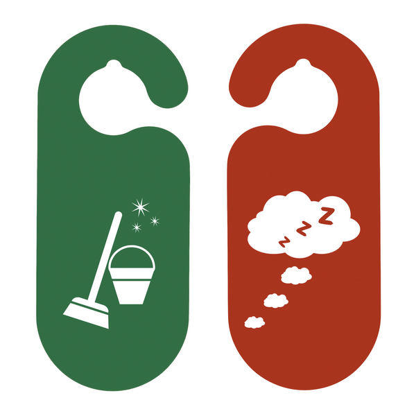 Türhängeschild «Bitte nicht stören» Vorderseite rot / Rückseite grün, Lederette - Webstar - Hygiene- und Verbrauchsartikel - Medizin- und Pflegeprodukte - Kiosk- und Shopartikel - Fun Food Service - Schweiz - Articles d’hygiène et consommables - Produits médicaux et de soins - Produits de kiosque et de magasin - Fun Food Service - Suisse