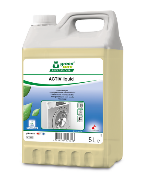Tana GC Activ liquid Textilwaschmittel farblos, flüssig, pH: 8,4, umweltschonend, biologisch abbaubar, 2 × 5 Liter - Webstar - Hygiene- und Verbrauchsartikel - Medizin- und Pflegeprodukte - Kiosk- und Shopartikel - Fun Food Service - Schweiz - Articles d’hygiène et consommables - Produits médicaux et de soins - Produits de kiosque et de magasin - Fun Food Service - Suisse