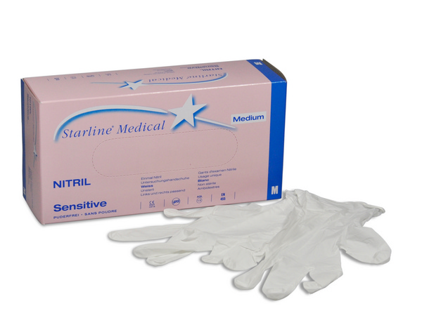 Starline Medical Sensitive Untersuchungshandschuhe Nitril, weiss, puderfrei, unsteril, Gr. M - Webstar - Hygiene- und Verbrauchsartikel - Medizin- und Pflegeprodukte - Kiosk- und Shopartikel - Fun Food Service - Schweiz - Articles d’hygiène et consommables - Produits médicaux et de soins - Produits de kiosque et de magasin - Fun Food Service - Suisse