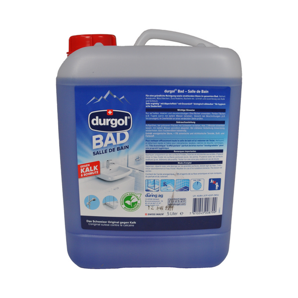 Durgol Surface Entkalker Ocean-Duft, blau, flüssig, pH: <1,5, 5 Liter, gebrauchsfertig - Webstar - Hygiene- und Verbrauchsartikel - Medizin- und Pflegeprodukte - Kiosk- und Shopartikel - Fun Food Service - Schweiz - Articles d’hygiène et consommables - Produits médicaux et de soins - Produits de kiosque et de magasin - Fun Food Service - Suisse