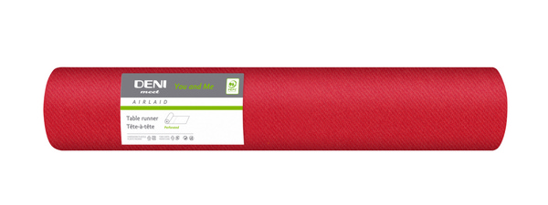 Deni meet you & me Tischläufer Airlaid, 40 cm × 24 lfm, je 120 cm perforiert, rot - Webstar - Hygiene- und Verbrauchsartikel - Medizin- und Pflegeprodukte - Kiosk- und Shopartikel - Fun Food Service - Schweiz - Articles d’hygiène et consommables - Produits médicaux et de soins - Produits de kiosque et de magasin - Fun Food Service - Suisse