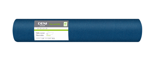 Deni meet you & me Tischläufer Airlaid, 40 cm × 24 lfm, je 120 cm perforiert, blau - Webstar - Hygiene- und Verbrauchsartikel - Medizin- und Pflegeprodukte - Kiosk- und Shopartikel - Fun Food Service - Schweiz - Articles d’hygiène et consommables - Produits médicaux et de soins - Produits de kiosque et de magasin - Fun Food Service - Suisse