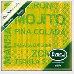 Servietten Zellstoff "Mojito" Deni Every