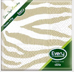 Servietten Zellstoff "Zebra" Deni Every