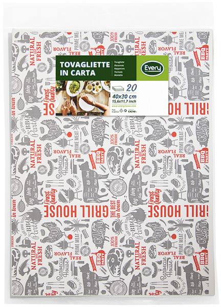 Deni Every Tischset Tissue, 30 × 40 cm, Grill House - Webstar - Hygiene- und Verbrauchsartikel - Medizin- und Pflegeprodukte - Kiosk- und Shopartikel - Fun Food Service - Schweiz - Articles d’hygiène et consommables - Produits médicaux et de soins - Produits de kiosque et de magasin - Fun Food Service - Suisse
