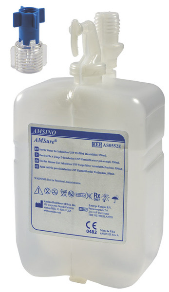 AMSure steriles Wasser mit 9/16'' Befeuchtungsadapter