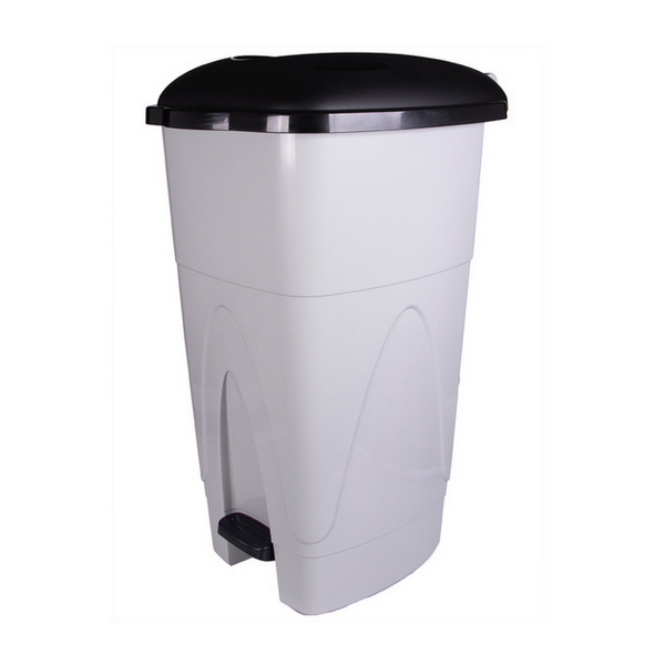 Treteimer auf Rollen «KICK» 110 Liter, grau, Kunststoff, mit Trennsystem, Barren zum Ziehen, ohne Deckel, 910 × 480 × 560 mm - Webstar - Hygiene- und Verbrauchsartikel - Medizin- und Pflegeprodukte - Kiosk- und Shopartikel - Fun Food Service - Schweiz - Articles d’hygiène et consommables - Produits médicaux et de soins - Produits de kiosque et de magasin - Fun Food Service - Suisse