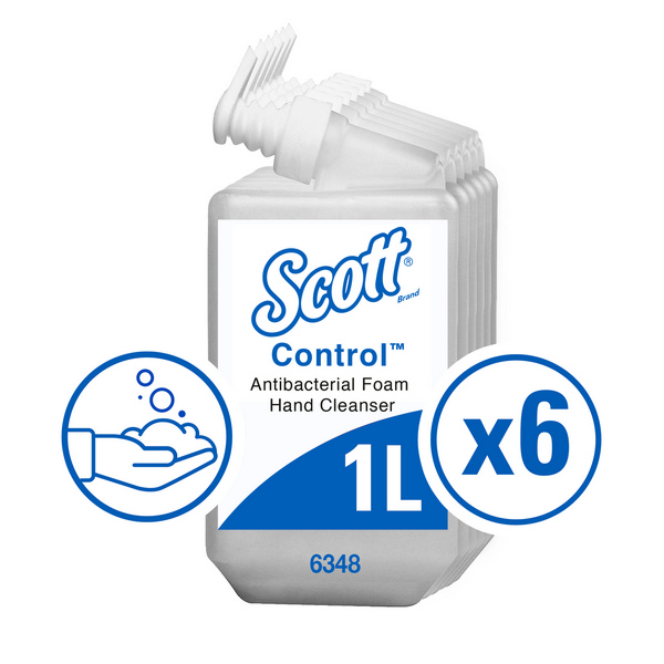 Kimberly-Clark Scott Control Schaumseife antibakteriell unparfümiert, EN 1499 und EN 1276, 2500 Portionen, transparent, Kartusche à 1000 ml - Webstar - Hygiene- und Verbrauchsartikel - Medizin- und Pflegeprodukte - Kiosk- und Shopartikel - Fun Food Service - Schweiz - Articles d’hygiène et consommables - Produits médicaux et de soins - Produits de kiosque et de magasin - Fun Food Service - Suisse