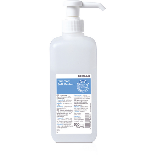 Skinman Soft Protect Händedesinfektionsmittel farblos, flüssig, pH: 6 - 7, alkoholhaltig, 500 ml, gebrauchsfertig, Pumpflasche - Webstar - Hygiene- und Verbrauchsartikel - Medizin- und Pflegeprodukte - Kiosk- und Shopartikel - Fun Food Service - Schweiz - Articles d’hygiène et consommables - Produits médicaux et de soins - Produits de kiosque et de magasin - Fun Food Service - Suisse