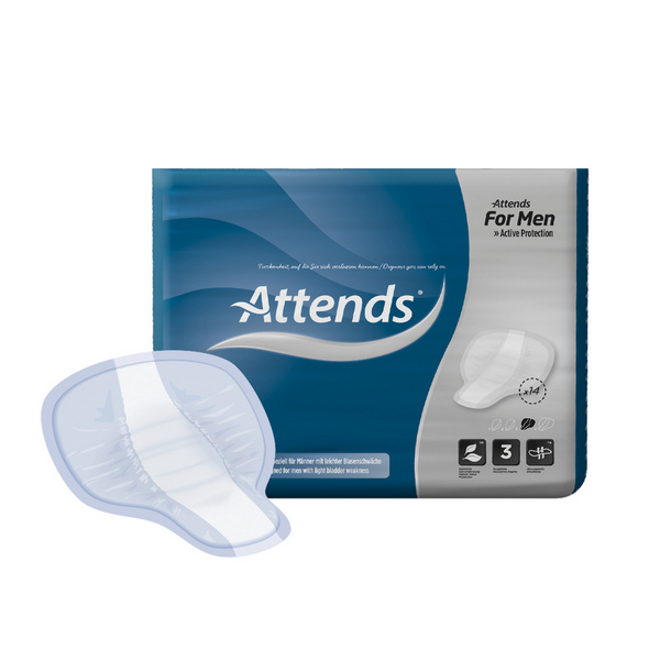 ATTENDS For Men Hygiene-Einlagen 3, bei leichter bis mittlerer Inkontinenz - Webstar - Hygiene- und Verbrauchsartikel - Medizin- und Pflegeprodukte - Kiosk- und Shopartikel - Fun Food Service - Schweiz - Articles d’hygiène et consommables - Produits médicaux et de soins - Produits de kiosque et de magasin - Fun Food Service - Suisse