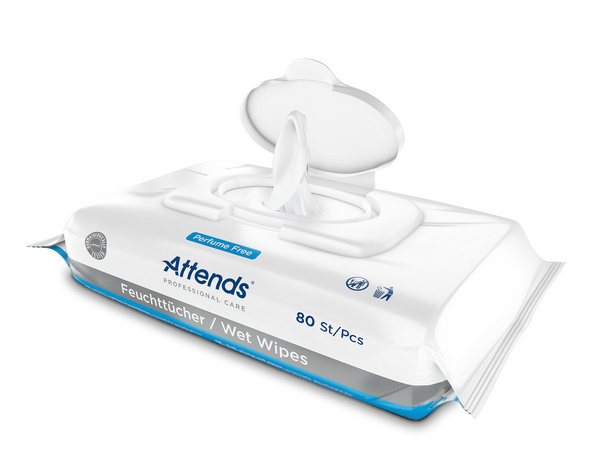 ATTENDS Professional Care Feuchttücher ohne Alkohol, 20 × 18 cm, 1 Karton mit 20 Beuteln - Webstar - Hygiene- und Verbrauchsartikel - Medizin- und Pflegeprodukte - Kiosk- und Shopartikel - Fun Food Service - Schweiz - Articles d’hygiène et consommables - Produits médicaux et de soins - Produits de kiosque et de magasin - Fun Food Service - Suisse