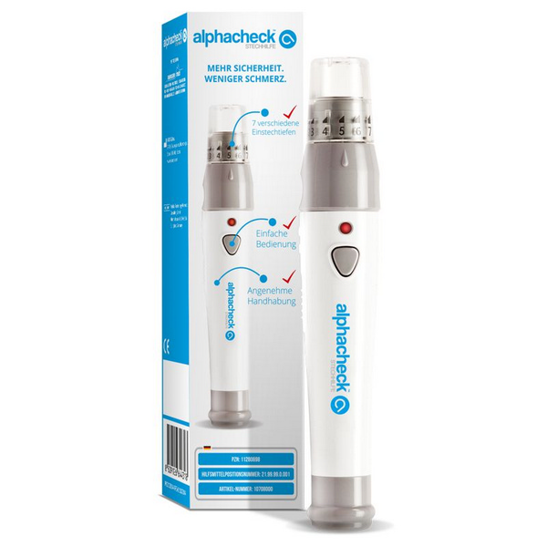 Alphacheck Lanzettengerät