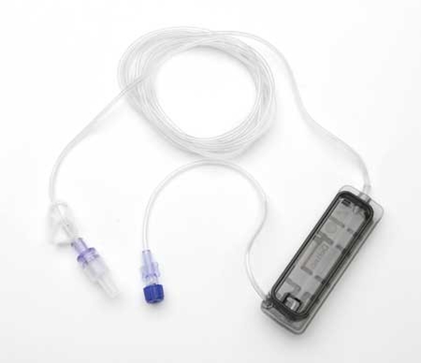 CADD Infusionsset mit Einstechdorn, integriertem ASV (Anti-Siphon Ventil), männlichem Luer-Lock