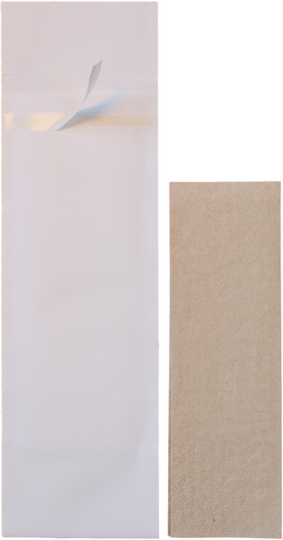 Tork Advanced Serviettentaschen Papier, 8,5 × 25 cm, mit 23 × 39 cm Serviette, verschliessbar, weiss, mit naturfarbener Serviette - Webstar - Hygiene- und Verbrauchsartikel - Medizin- und Pflegeprodukte - Kiosk- und Shopartikel - Fun Food Service - Schweiz - Articles d’hygiène et consommables - Produits médicaux et de soins - Produits de kiosque et de magasin - Fun Food Service - Suisse