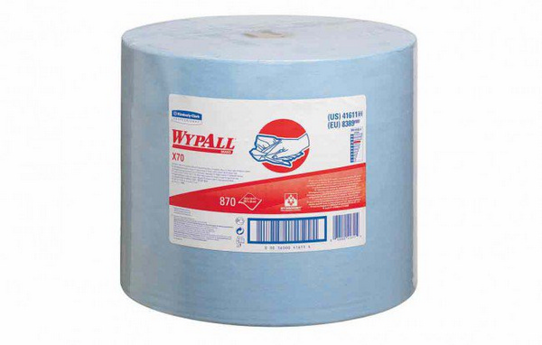 Kimberly-Clark Reinigungstücher Maxirolle Wypall X70 Zellstoff / Synthetikfaser, Hydroknit, 34 × 31,5 cm, 870 Blatt, blau - Webstar - Hygiene- und Verbrauchsartikel - Medizin- und Pflegeprodukte - Kiosk- und Shopartikel - Fun Food Service - Schweiz - Articles d’hygiène et consommables - Produits médicaux et de soins - Produits de kiosque et de magasin - Fun Food Service - Suisse