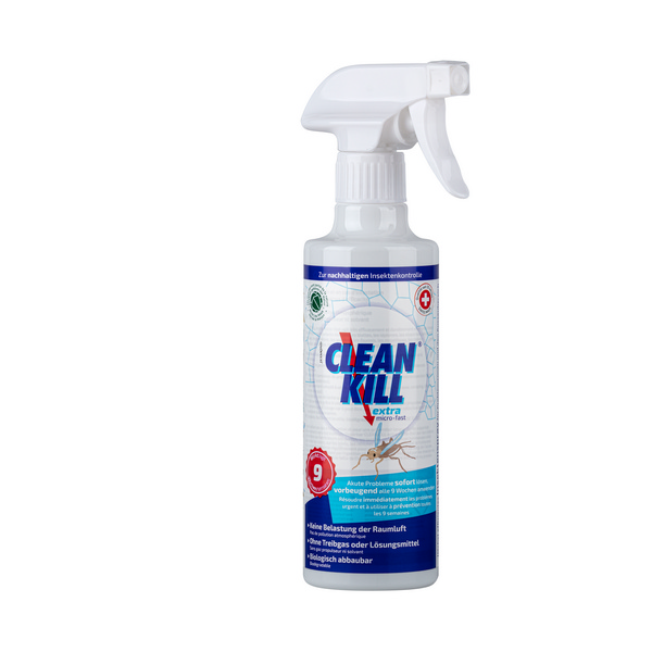 Clean Kill Extra micro fast Insektenspray neutral, weisslich, flüssig, pH: 5,7, biologisch abbaubar, 375 ml, gebrauchsfertig, mit Sprühkopf - Webstar - Hygiene- und Verbrauchsartikel - Medizin- und Pflegeprodukte - Kiosk- und Shopartikel - Fun Food Service - Schweiz - Articles d’hygiène et consommables - Produits médicaux et de soins - Produits de kiosque et de magasin - Fun Food Service - Suisse