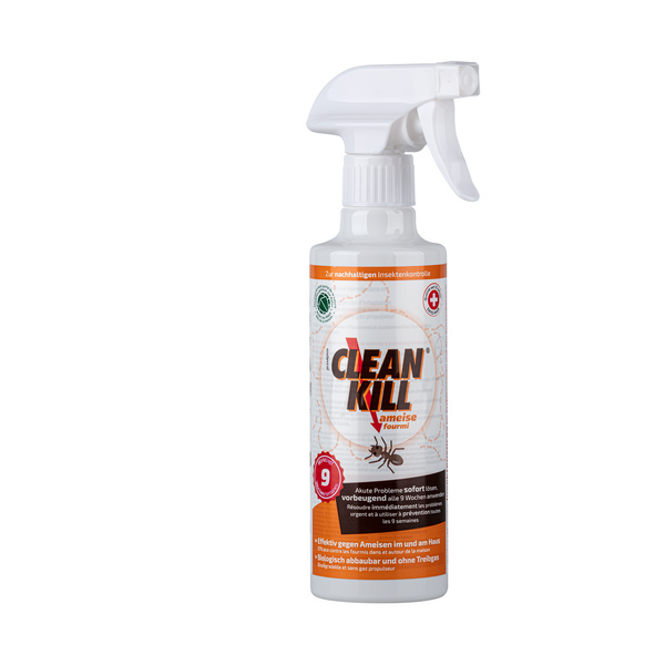 Clean Kill Ameise Ameisenspray neutral, weisslich, flüssig, pH: 5,7, biologisch abbaubar, 375 ml, gebrauchsfertig, mit Sprühkopf - Webstar - Hygiene- und Verbrauchsartikel - Medizin- und Pflegeprodukte - Kiosk- und Shopartikel - Fun Food Service - Schweiz - Articles d’hygiène et consommables - Produits médicaux et de soins - Produits de kiosque et de magasin - Fun Food Service - Suisse