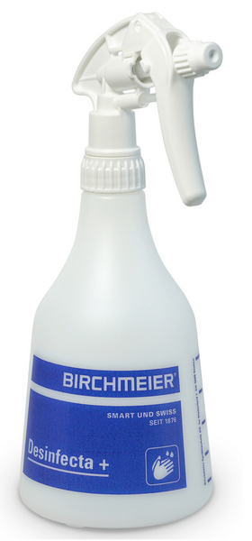Desinfecta+ 360 ° Handsprühgerät leer, Kolbendruck bis 15 bar, Kunststoff, 360° Sprühfunktion: Überkopf, schräg, vertikal, mit Skala in 100 ml, 500 ml, transparent / blau - Webstar - Hygiene- und Verbrauchsartikel - Medizin- und Pflegeprodukte - Kiosk- und Shopartikel - Fun Food Service - Schweiz - Articles d’hygiène et consommables - Produits médicaux et de soins - Produits de kiosque et de magasin - Fun Food Service - Suisse