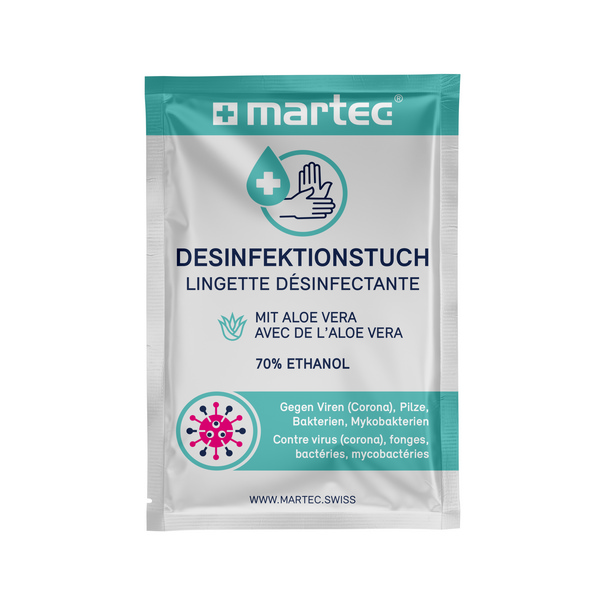 Martec Desinfektionstuch mit Aloe Vera To Go