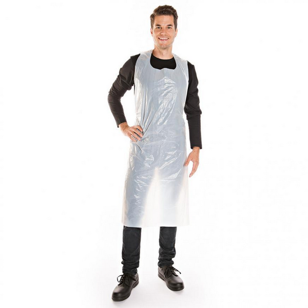 HYGOSTAR Latzschürze extra stark LD-PE, einweg, weiss, feuchtigkeitsundurchlässig, 0,012 mm, 125 x 70 cm - Webstar - Hygiene- und Verbrauchsartikel - Medizin- und Pflegeprodukte - Kiosk- und Shopartikel - Fun Food Service - Schweiz - Articles d’hygiène et consommables - Produits médicaux et de soins - Produits de kiosque et de magasin - Fun Food Service - Suisse