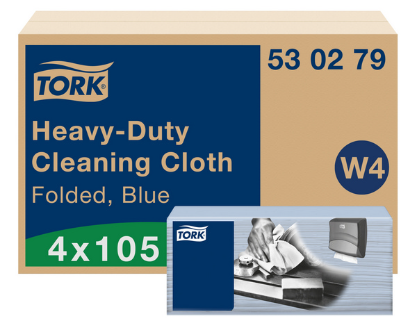 Tork Premium extra starke Reinigungstücher 530 – Einzeltücher Top Pack – W4 System